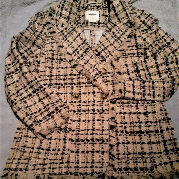 Kate Spade Bi-Color Metallic Plaid Blazer New! - Picture 6 of 9